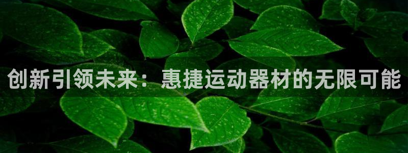 BWIN体育官网下载平台注册要钱吗：创新引领未来：惠捷运动器